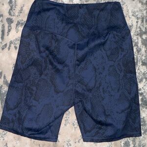 Blue snake skin biker shirt with pocket. Super soft